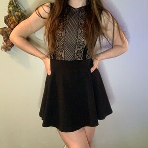 [SOLD] Lacy Black Romper Mind Code Women’s M
